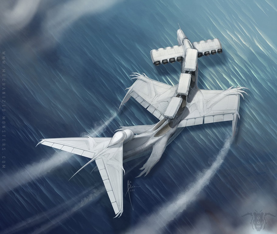 Lizard Wars 2 - , Airplane, Ekranoplan, Art, Longpost, Zsu