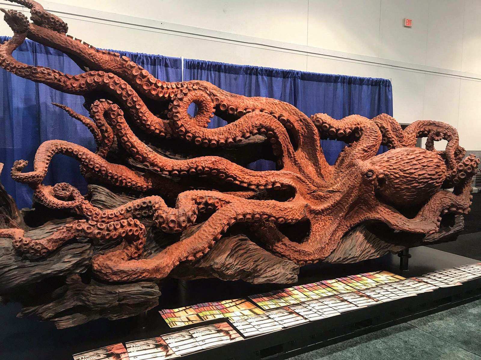 Octopus from a sequoia trunk - Octopus, Tree, Woodworking, Wood carving, Sculpture