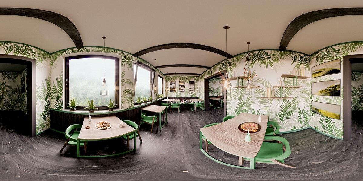 Cafe interior - My, 3DS max, Corona render, Interior Design