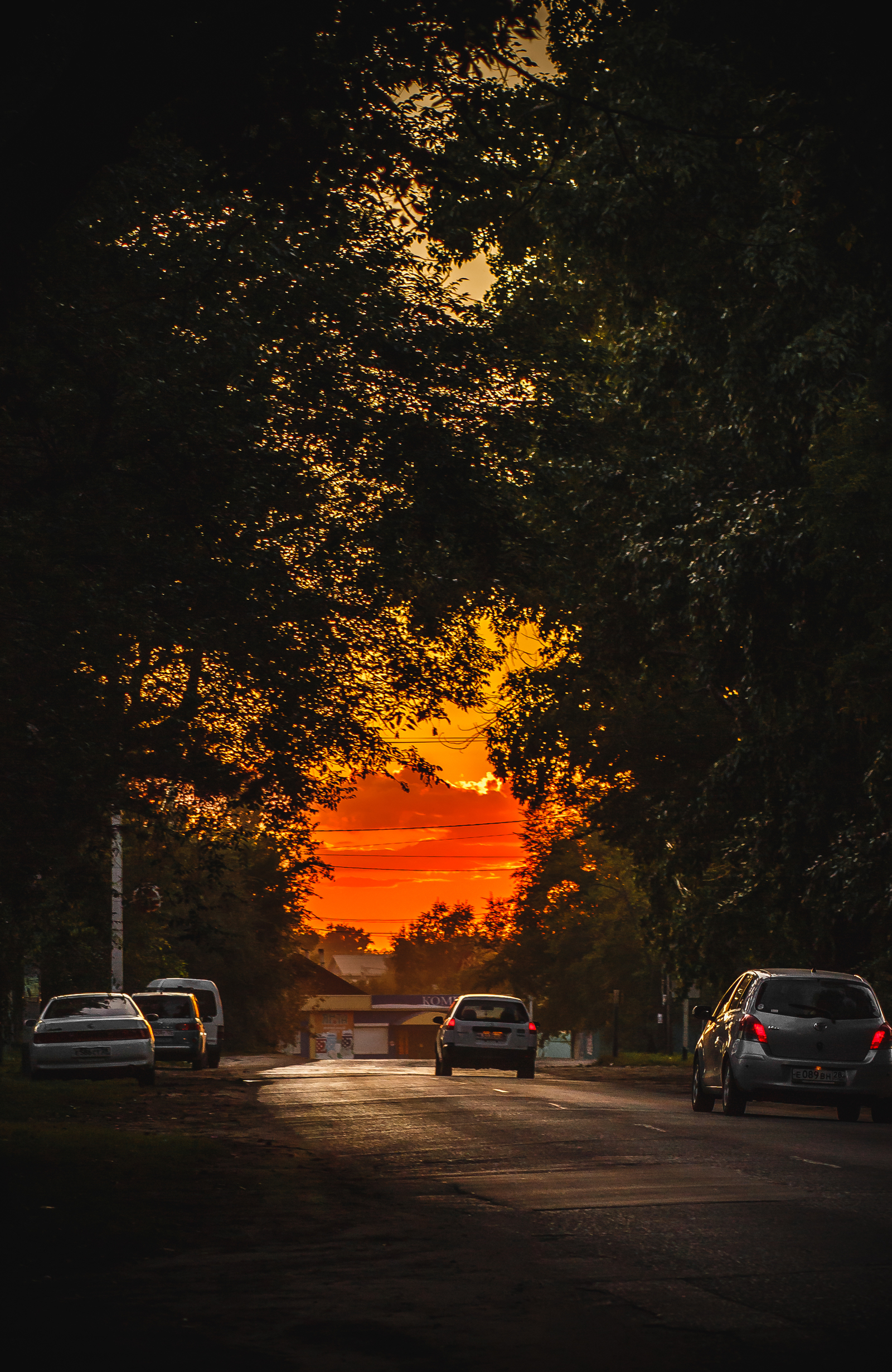 Sunset in Ivanovka village - My, Sunset, Ivanovka