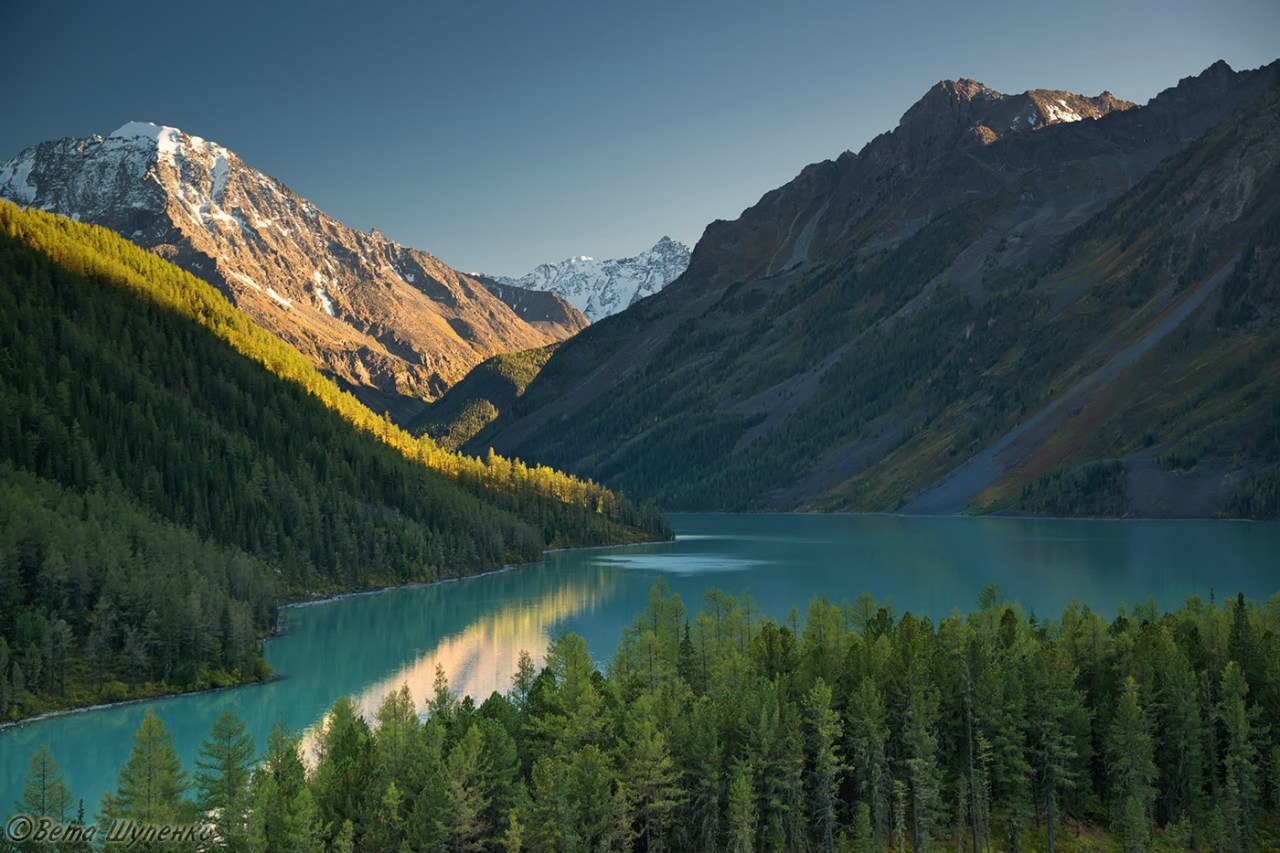 View of the Big Kucherlinskoye Lake in the Altai Mountains. - The photo, The mountains, Nature, Mountain Altai, beauty, Longpost, Altai Republic