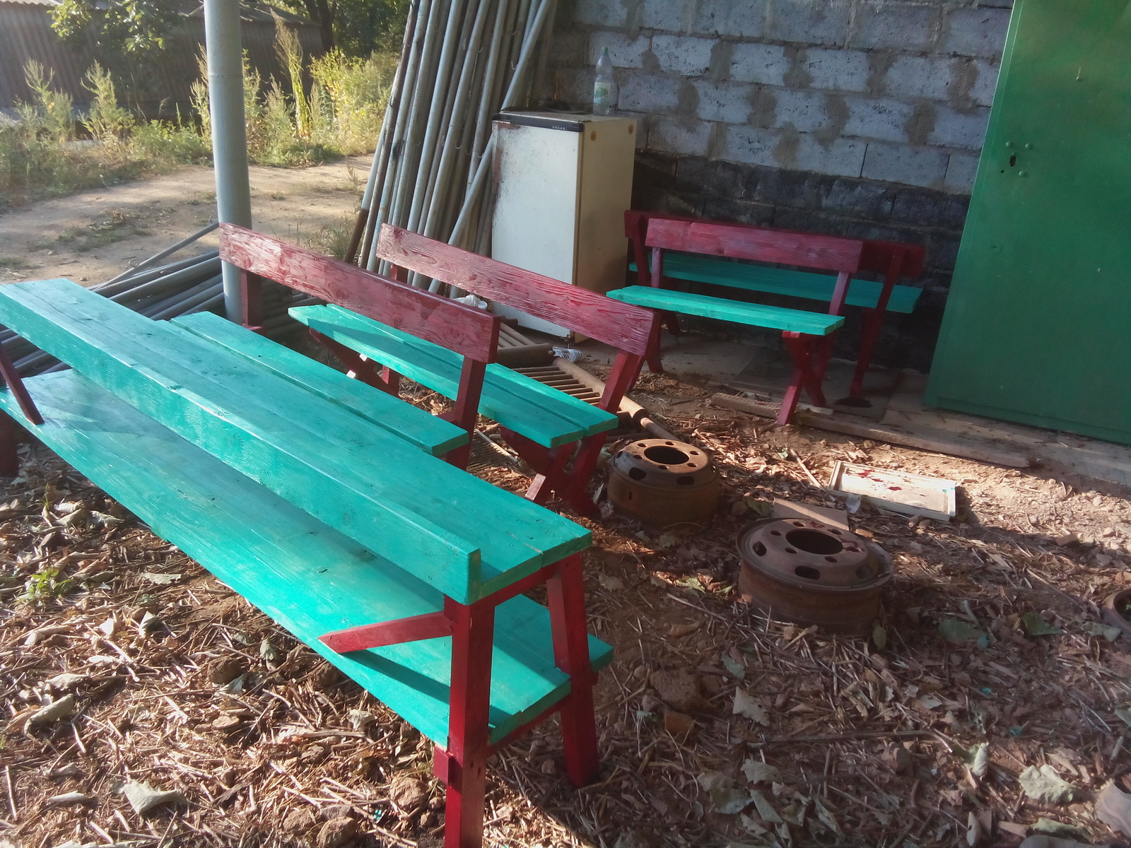 How we painted the gazebo - My, Alcove, Fazenda, Khokhloma, cat, Painting, With your own hands, Needlework with process, Longpost