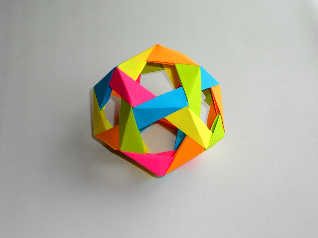 paper dodecahedron - My, , , Kusudama, Video