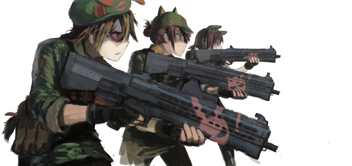Аниме группа парней с оружием
