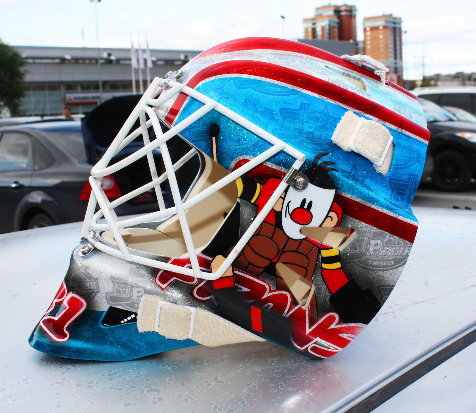 Drawing on a hockey helmet - My, Airbrushing on the helmet, Tyumen, Airbrushing72, Airbrushing, , Tyumenaero, Longpost