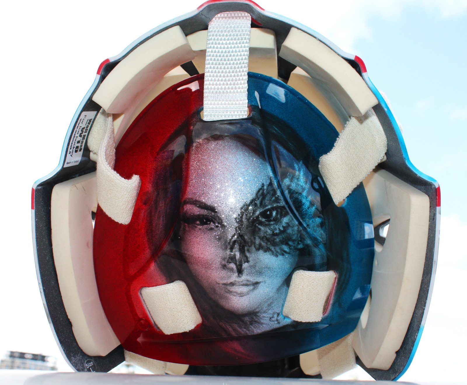 Drawing on a hockey helmet - My, Airbrushing on the helmet, Tyumen, Airbrushing72, Airbrushing, , Tyumenaero, Longpost