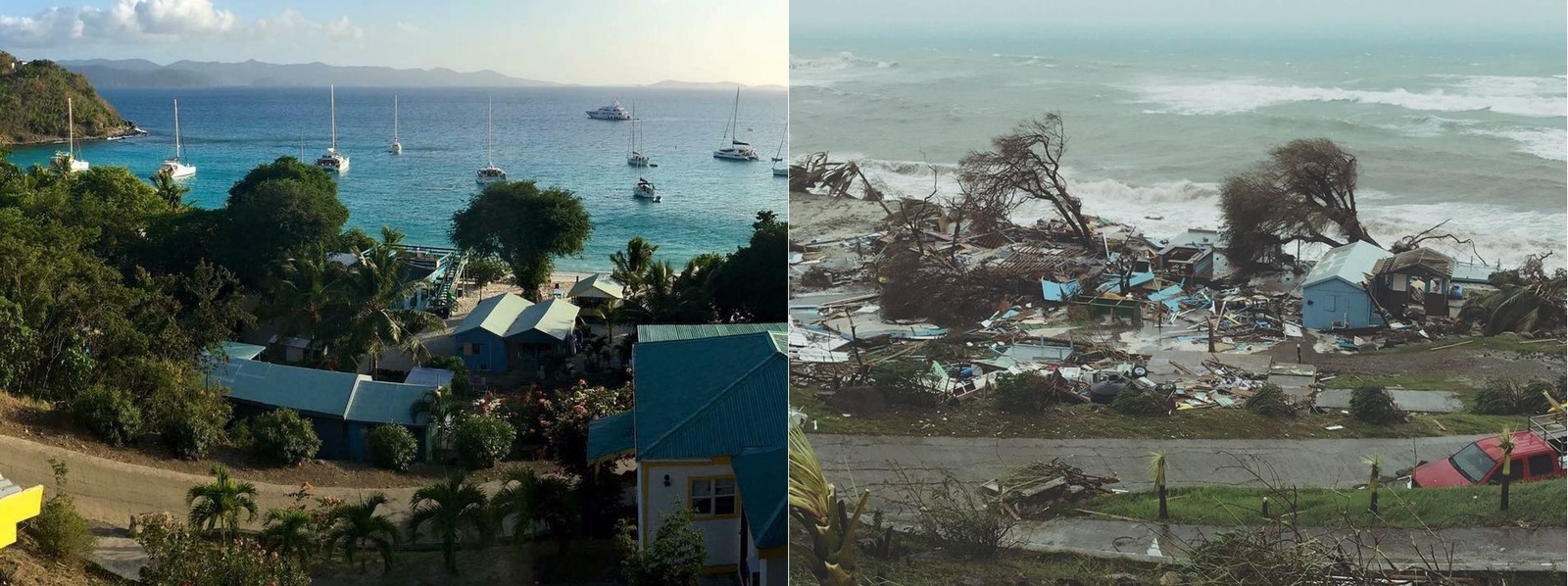 Before and after Hurricane Irma. - Hurricane, Incident