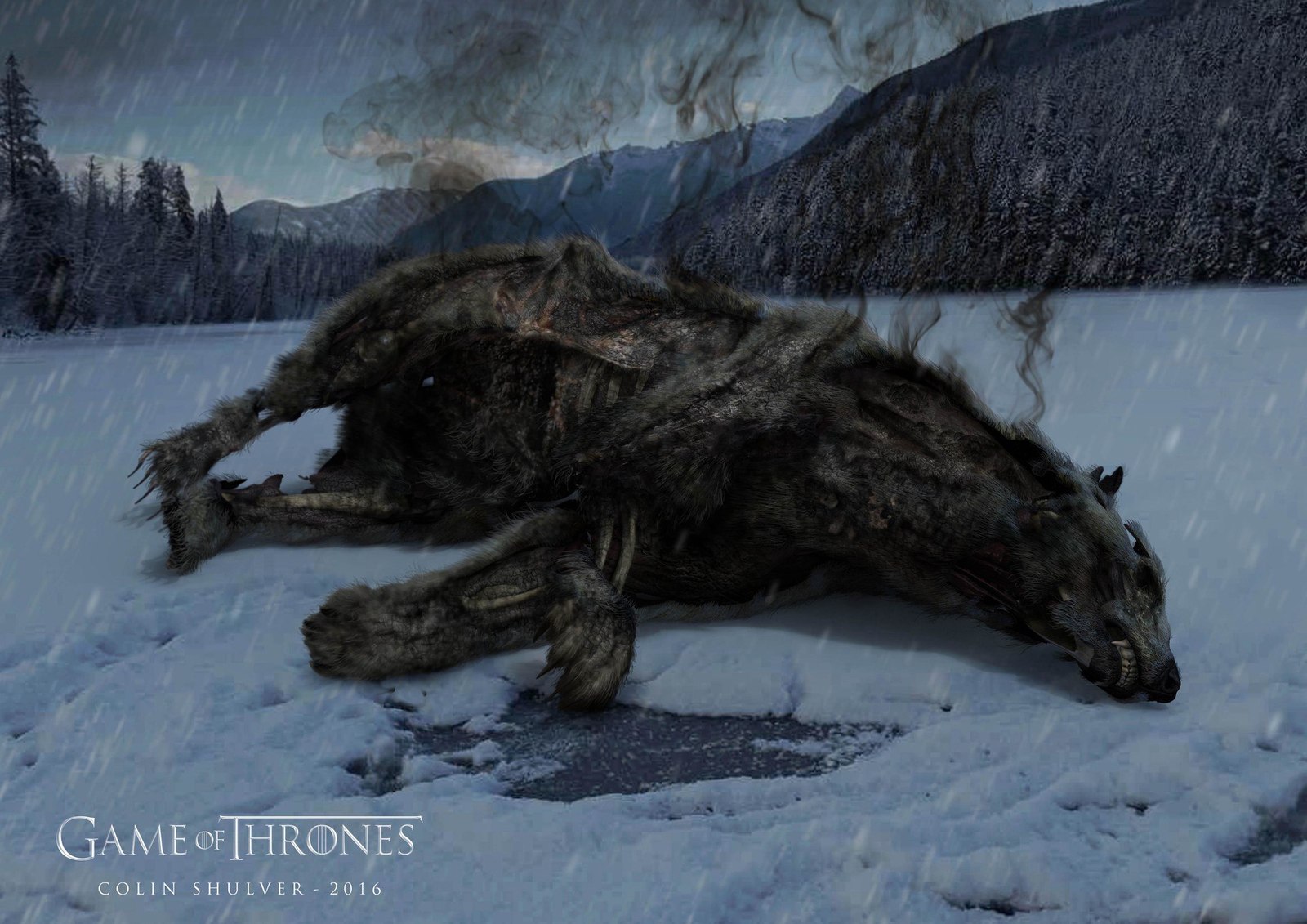 Game of Thrones Season 7 Episode 6 Concept Art by Colin Shulver - Game of Thrones, Spoiler, Art, White walkers, Longpost