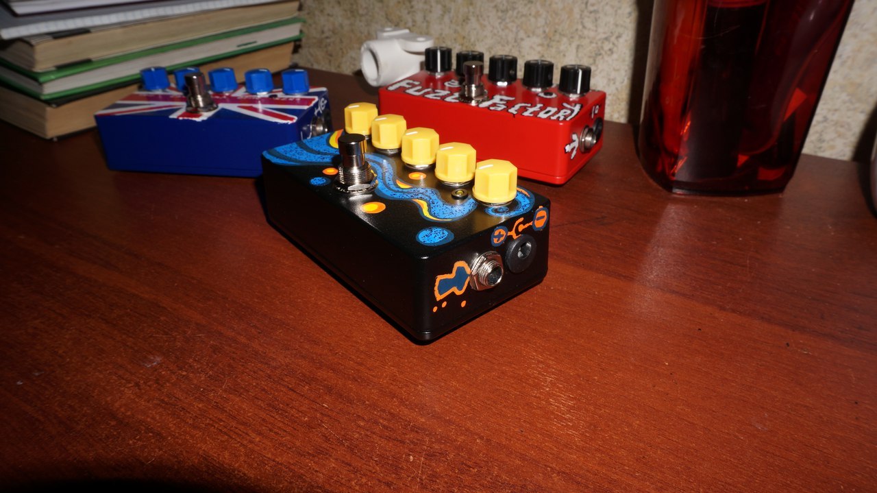 Fuzz Factory - guitar pedal. Hand painting. - My, Dyi, Handmade, Fuzz, Electronic, Pedalshop, Music effects, Guitar pedal, Longpost, With your own hands