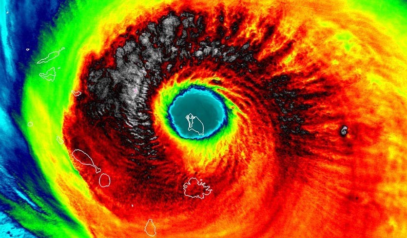 Hurricane Irma, temperature in Kelvins - Hurricane, Temperature