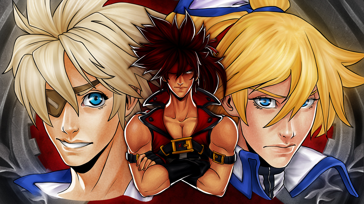 [GUILTY GEAR]   Sin Kiske\Sol Badguy\Ky Kiske - Моё, Game Art, Guilty Gear, Guilty Gear Xrd, Арт, Игровой арт