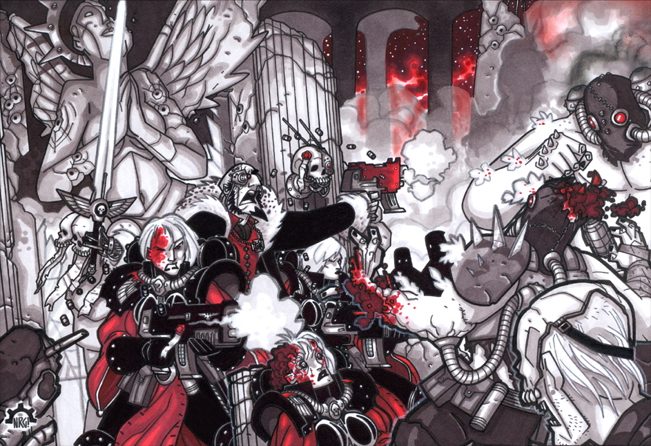 Sisters of battle - Adepta Sororitas, Warhammer 40k, Art, Wh Art, Longpost