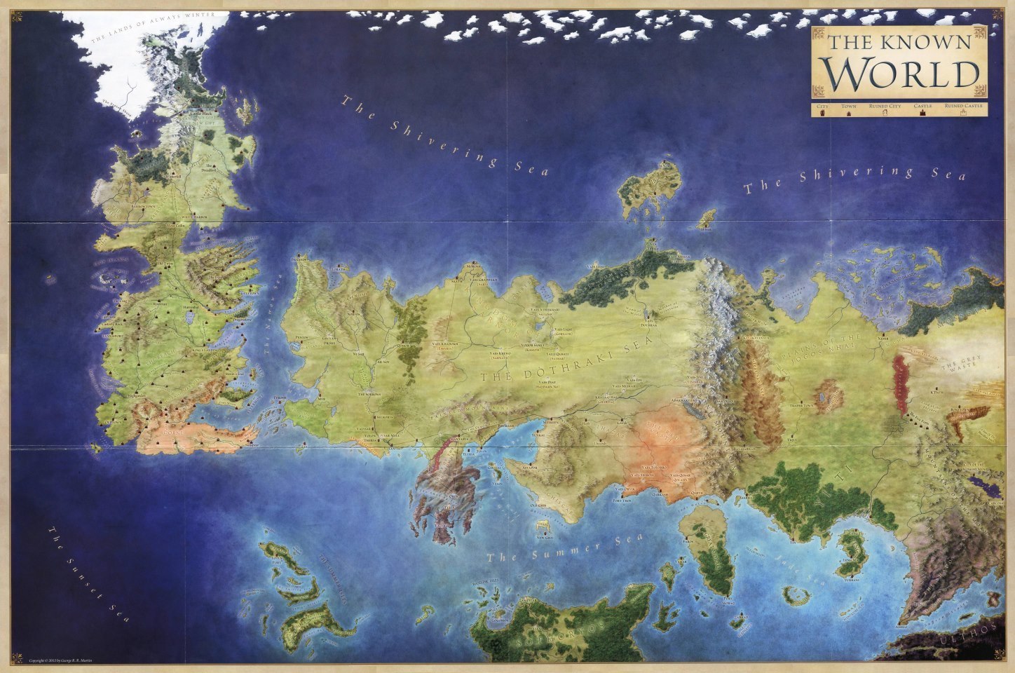 What is north of Westeros and east of Essos? Maybe it's one continent... - Game of Thrones, Westeros, Essos, Song of Ice and Fire