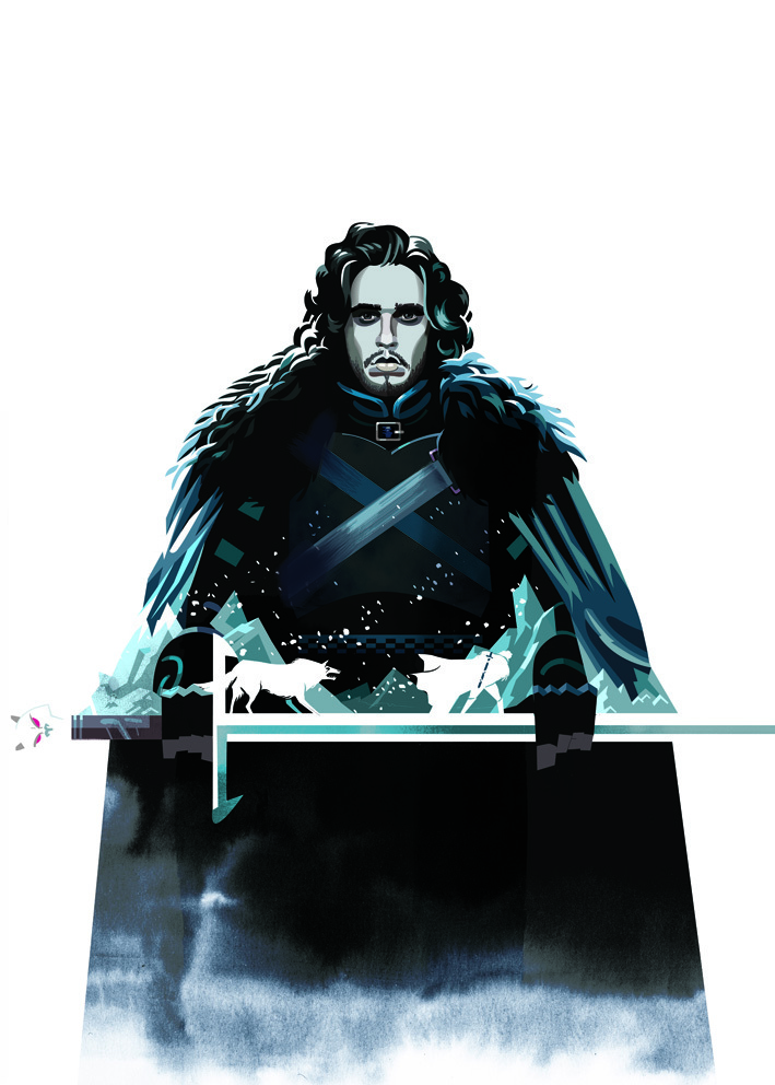 Jon Snow Author: Robert Ball - Art, Game of Thrones, Jon Snow