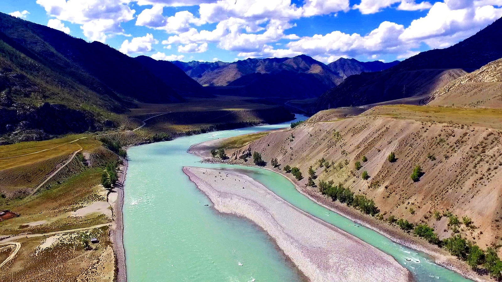 The confluence of the Chuya and Katun rivers in Altai. Summer - 2017. Part - 24. - My, Altai, Mountain Altai, , Chuya, Katun, Video, Altai Republic