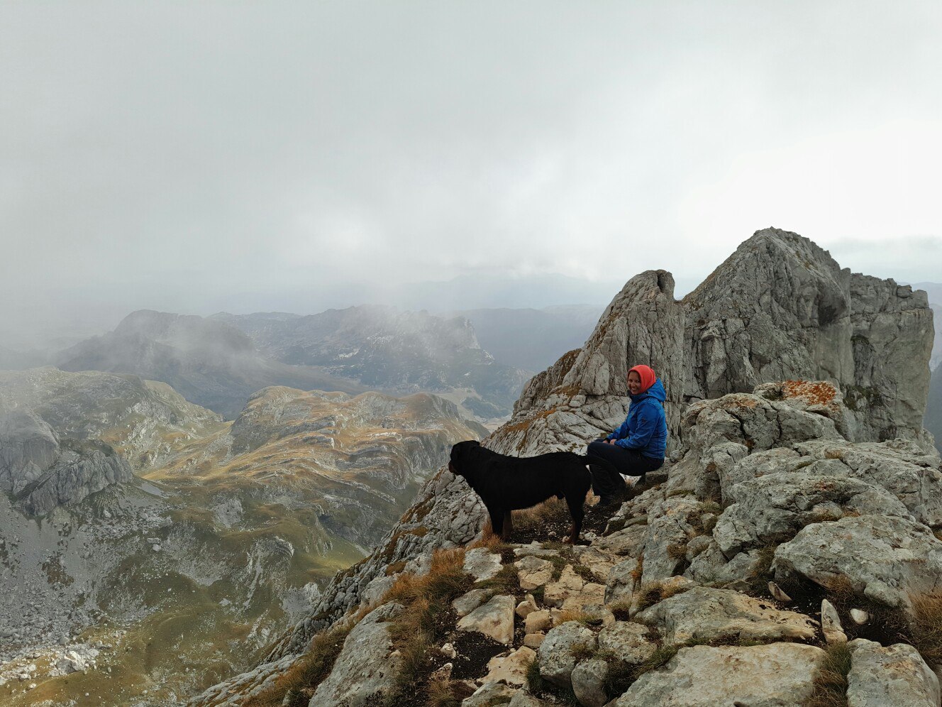 An unexpected companion - My, Dog, superdog, Fellow travelers, Good boy, The mountains, King of the hill, Montenegro, Longpost