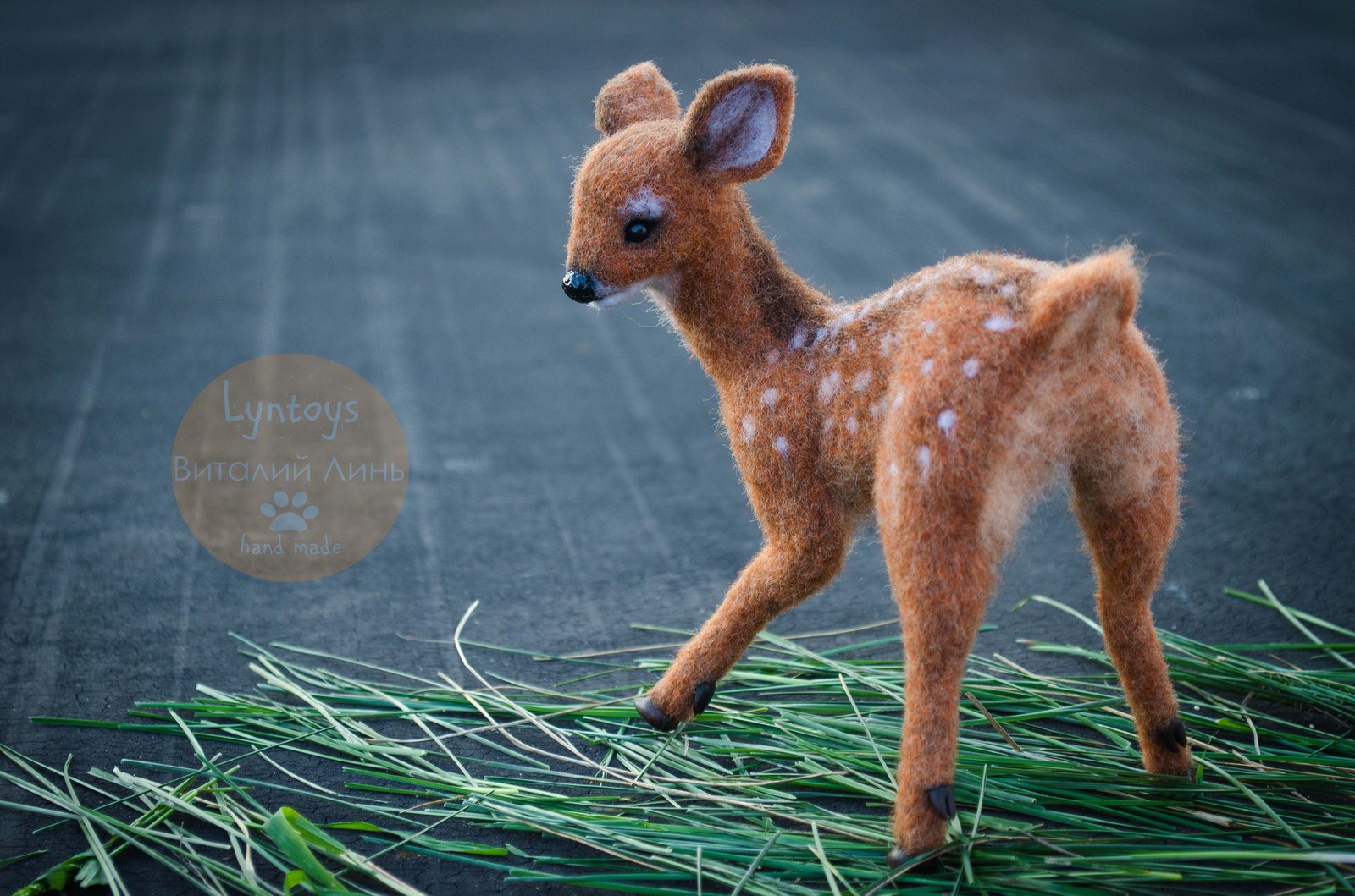 Felt deer - My, , Dry felting, Wool toy, Needlework, Needlework without process, Author's toy, Longpost