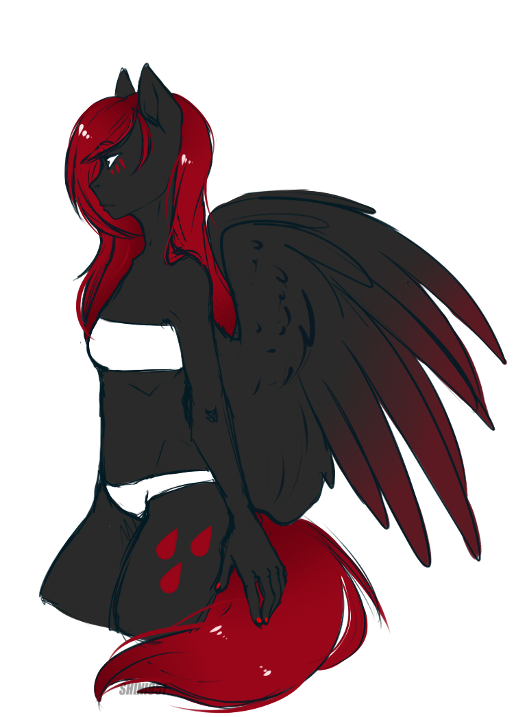 Blackie - NSFW, My, My little pony, Original character, Anthro, Longpost