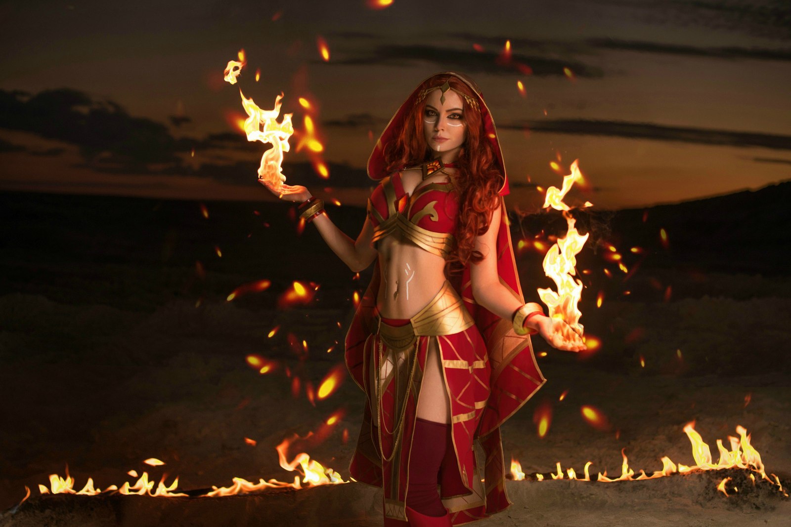 Lina - Dota 2. - My, Dota 2, Cosplay, , Girls, Fire, , Photographer, A selection, Longpost