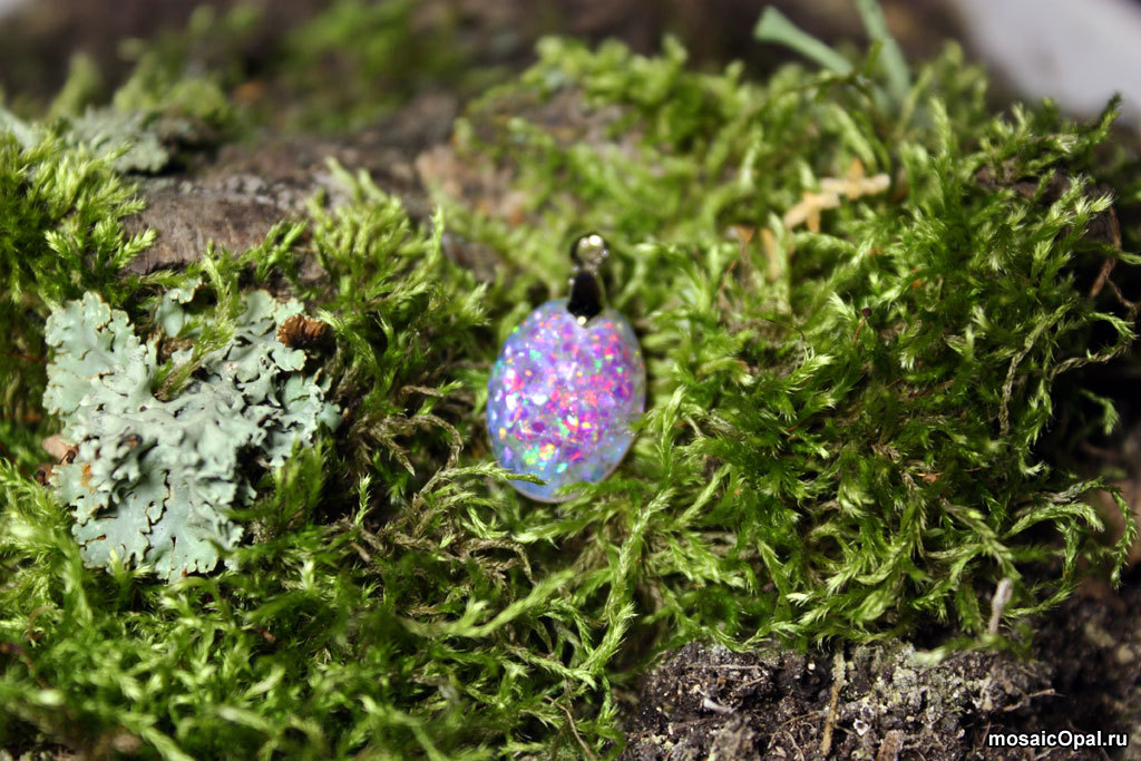 Multicolored pendants with opals - My, Opal, , Needlework without process, Longpost, Pendant, Suspension, Moss, Decoration