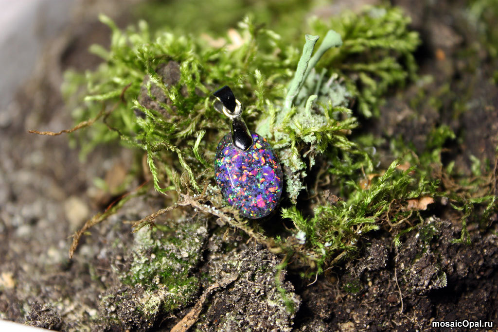 Multicolored pendants with opals - My, Opal, , Needlework without process, Longpost, Pendant, Suspension, Moss, Decoration