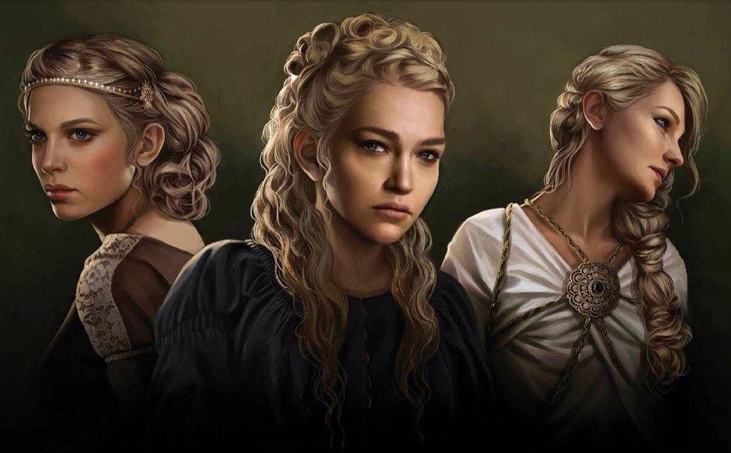 Three sisters - Elaina, Dana and Reyna Targaryen - Game of Thrones, Art, PLIO, Song of Ice and Fire, Targaryen