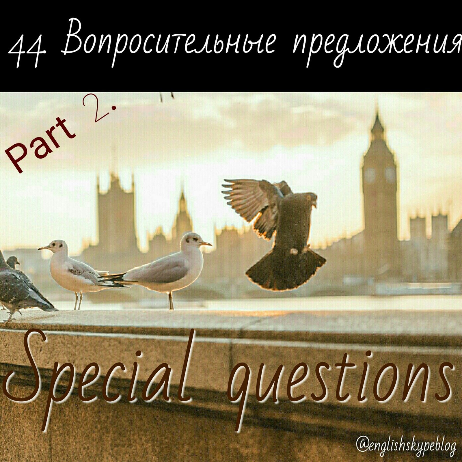 Урок 44. Вопросительные предложения (Part 2). Специальные вопросы. | Пикабу