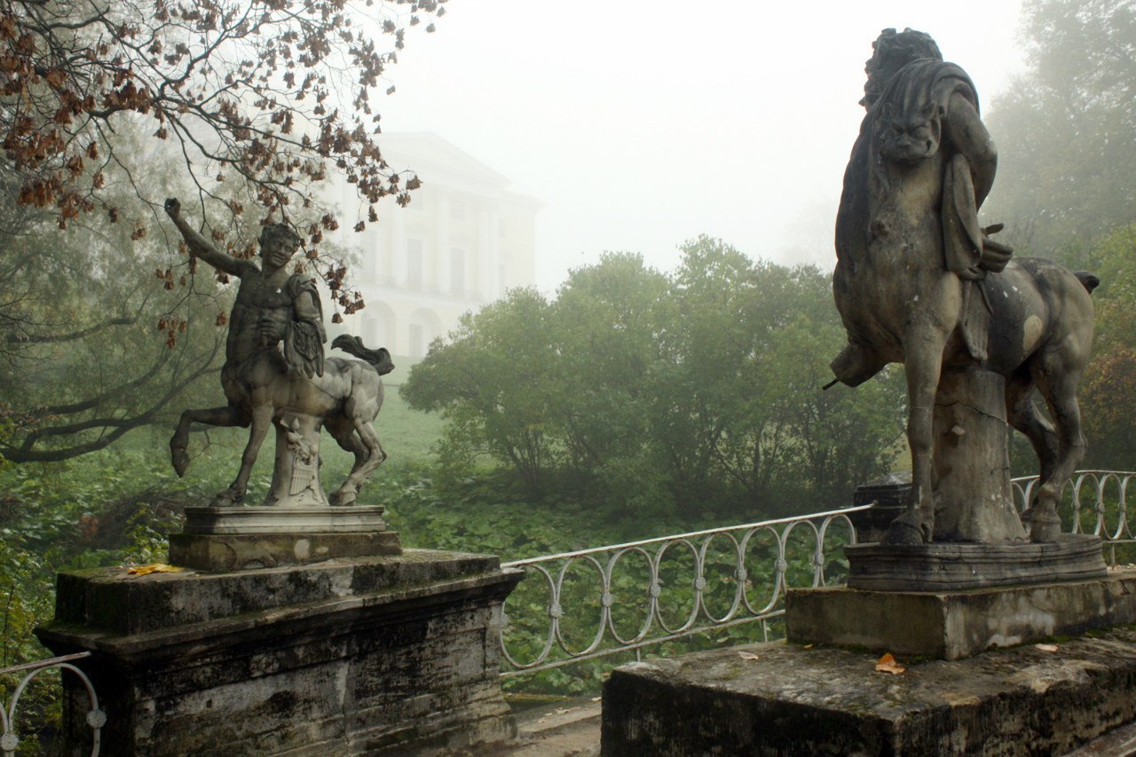 In Pavlovsky park - My, Landscape, Pavlovsk, The park, Fog, Longpost