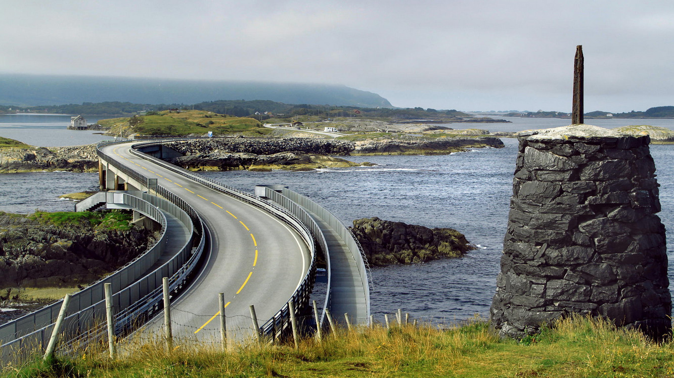 Atlantic road in Norway. - The photo, Road, Longpost