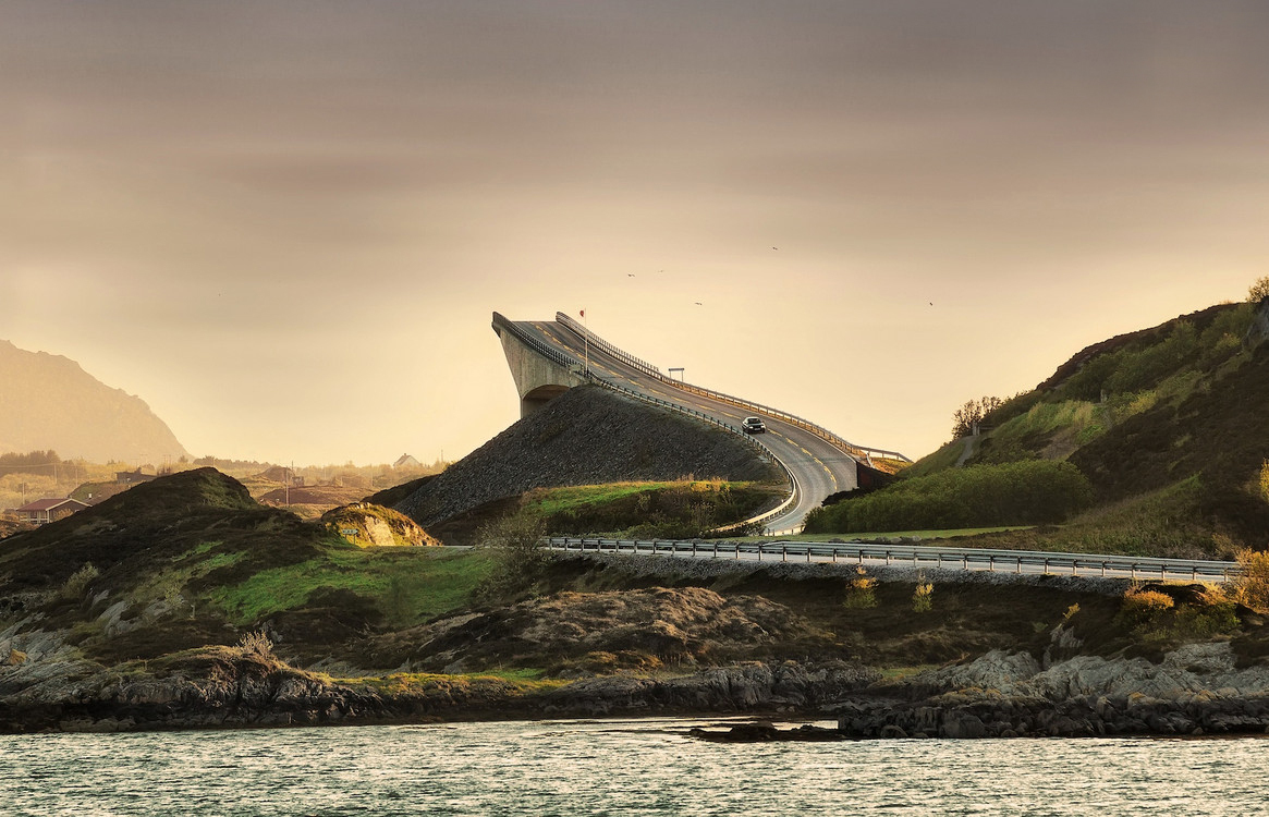 Atlantic road in Norway. - The photo, Road, Longpost