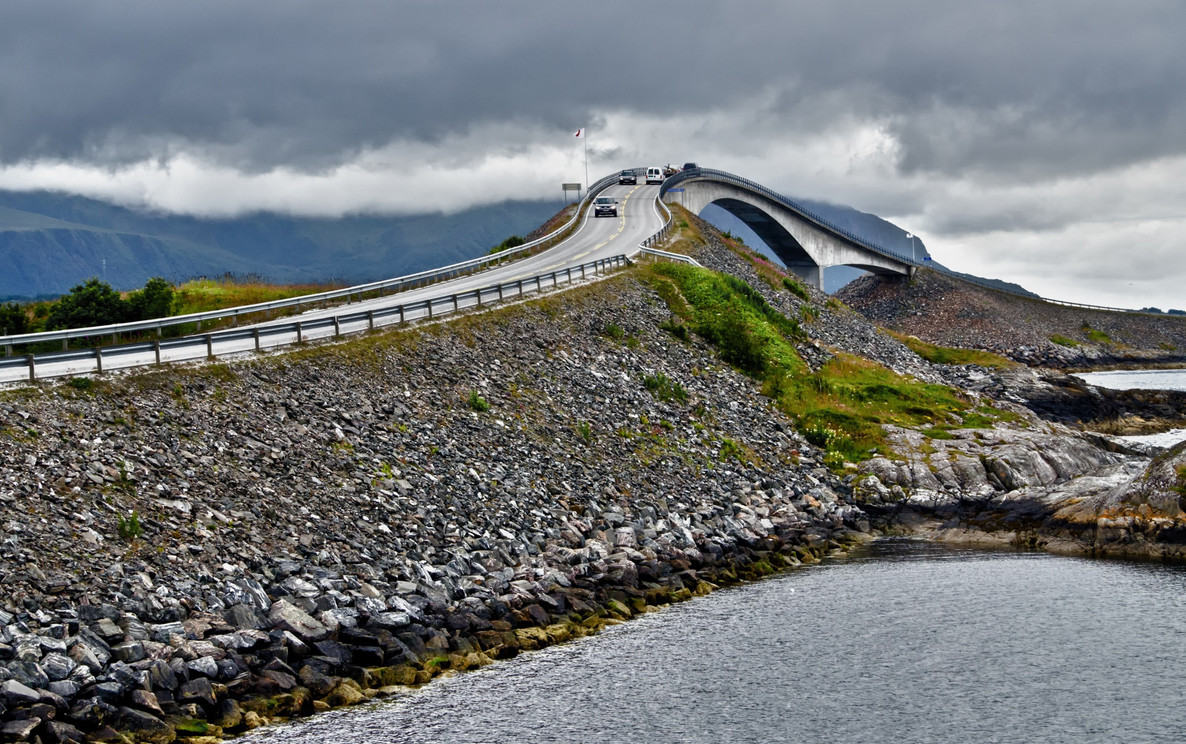 Atlantic road in Norway. - The photo, Road, Longpost