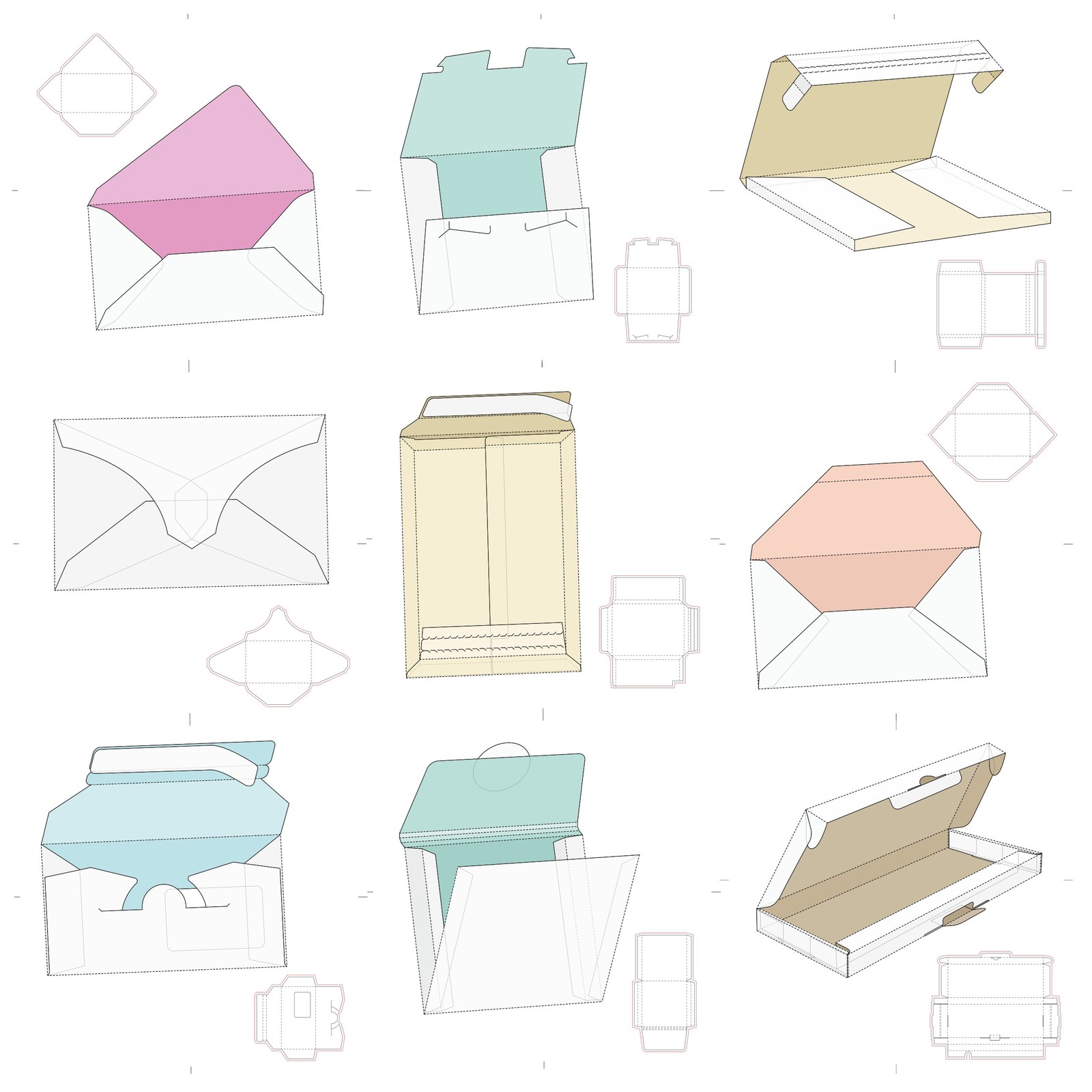 Vector schemes of various boxes Part 3 free download! - My, Vector layouts, , With your own hands, Longpost