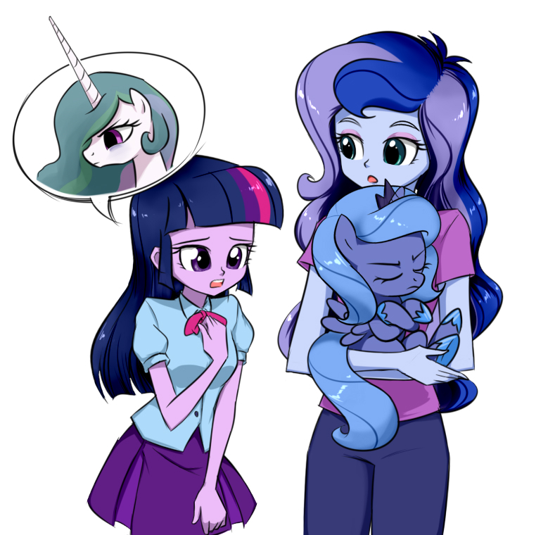 Luna plena - My little pony, Equestria girls, Twilight sparkle, Princess celestia, Woona, Princess luna