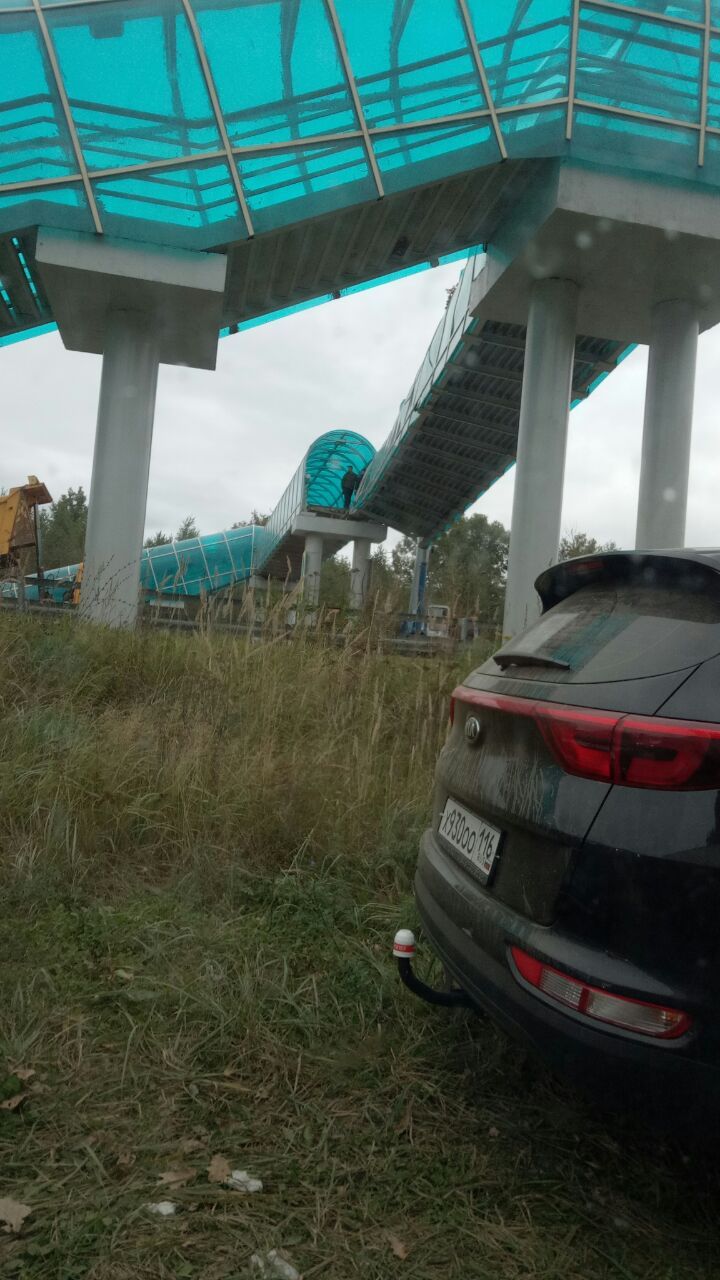 Dump truck demolished footbridge - Kazan, Bridge, Truck, Dump truck, Driver, Longpost