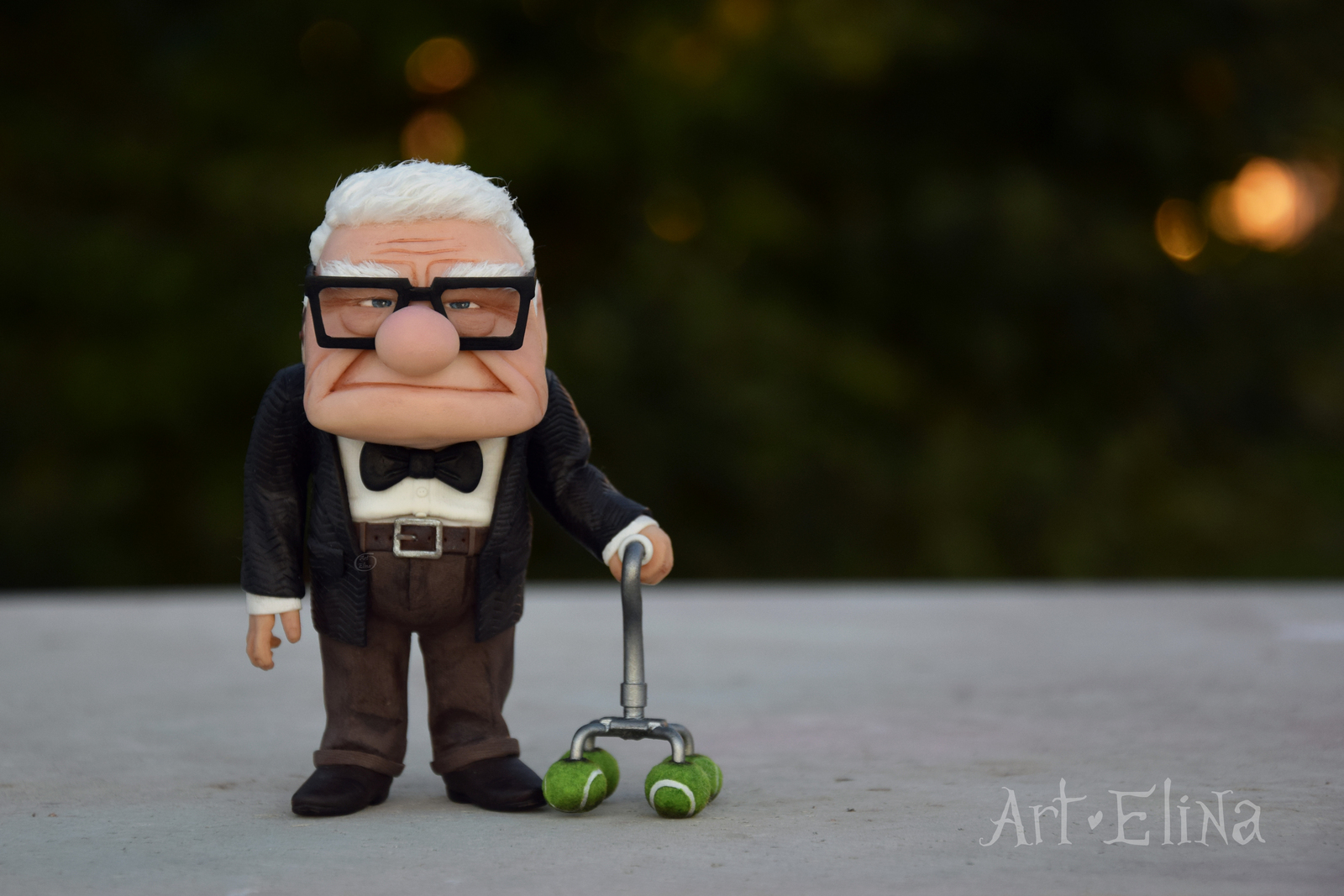 Carl Fredricksen from polymer clay, cartoon character Up - My, Polymer clay, Figurines, Carl Fredriksen, Longpost