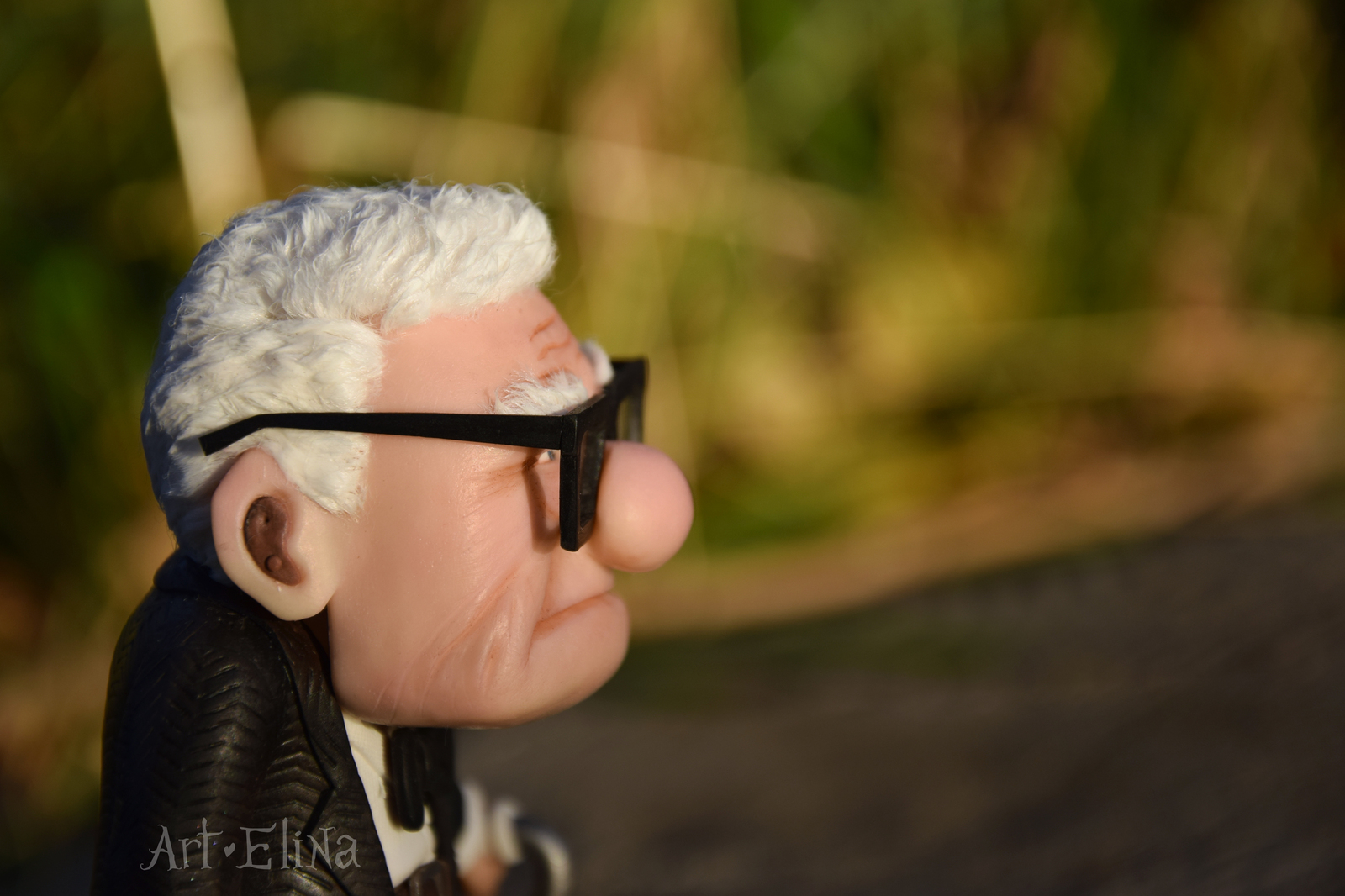 Carl Fredricksen from polymer clay, cartoon character Up - My, Polymer clay, Figurines, Carl Fredriksen, Longpost