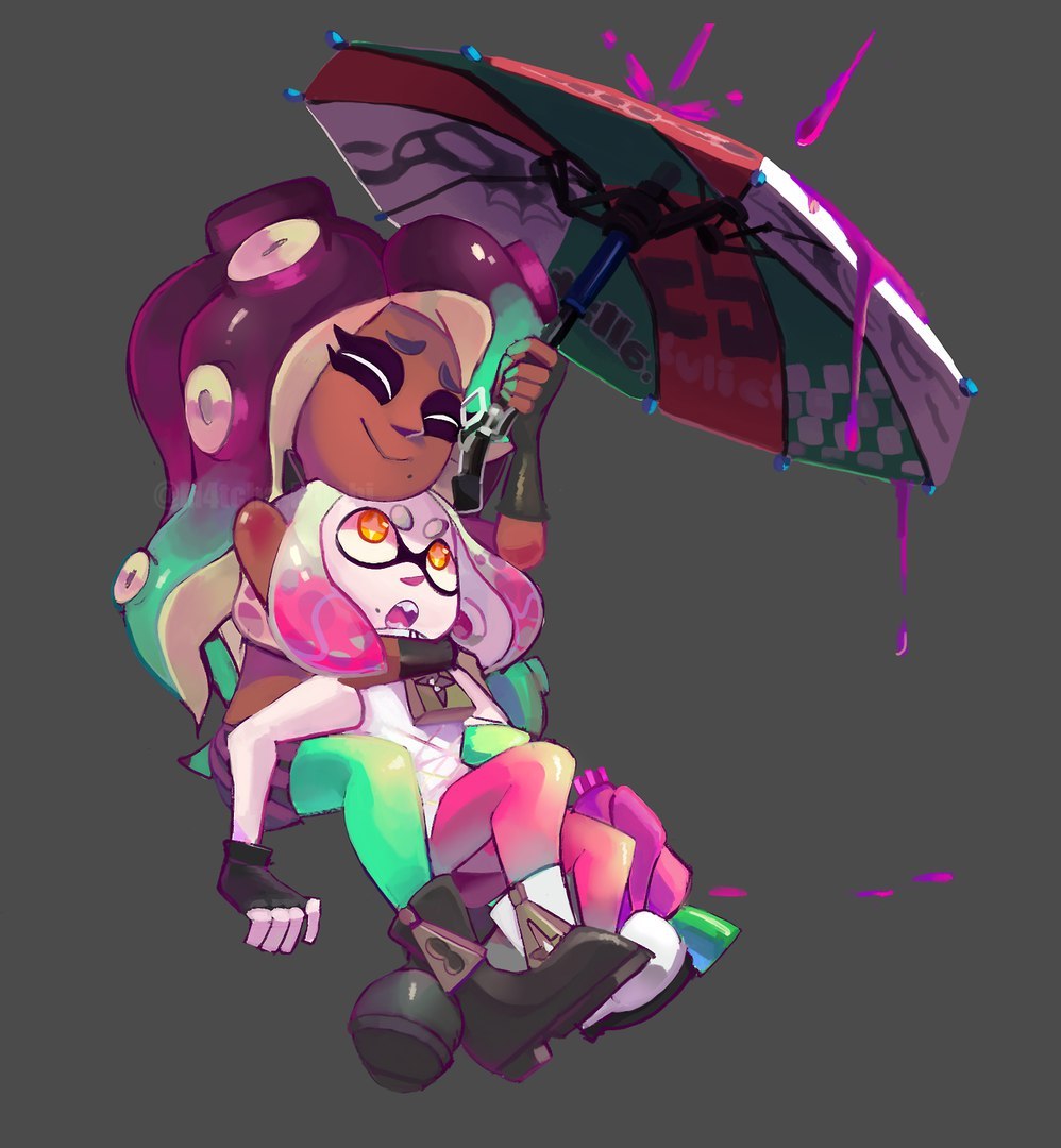 Marina protec... - Splatoon, Woomy, Инклинги, Октолинги, Off the hook, Арт