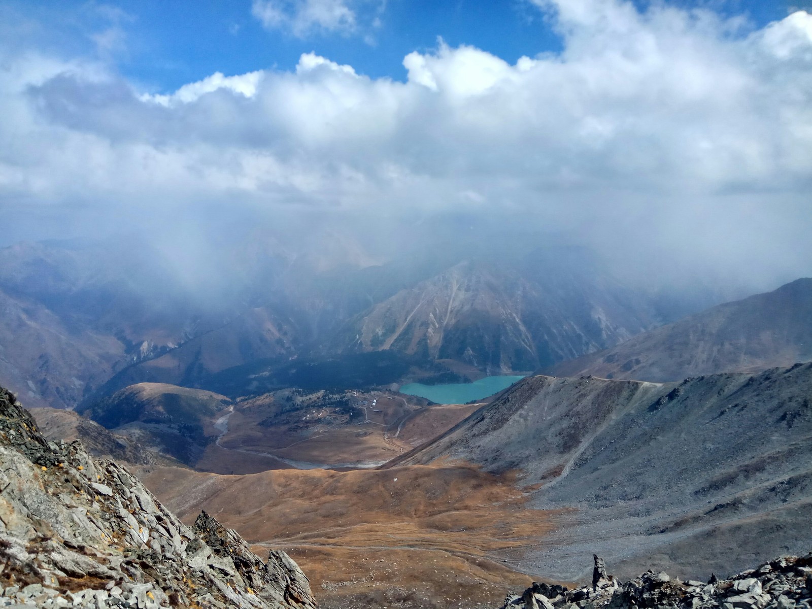 Photo from the big Almaty Peak - My, Almaty, The mountains, Kazakhstan, Landscape, Cold, Longpost, Video