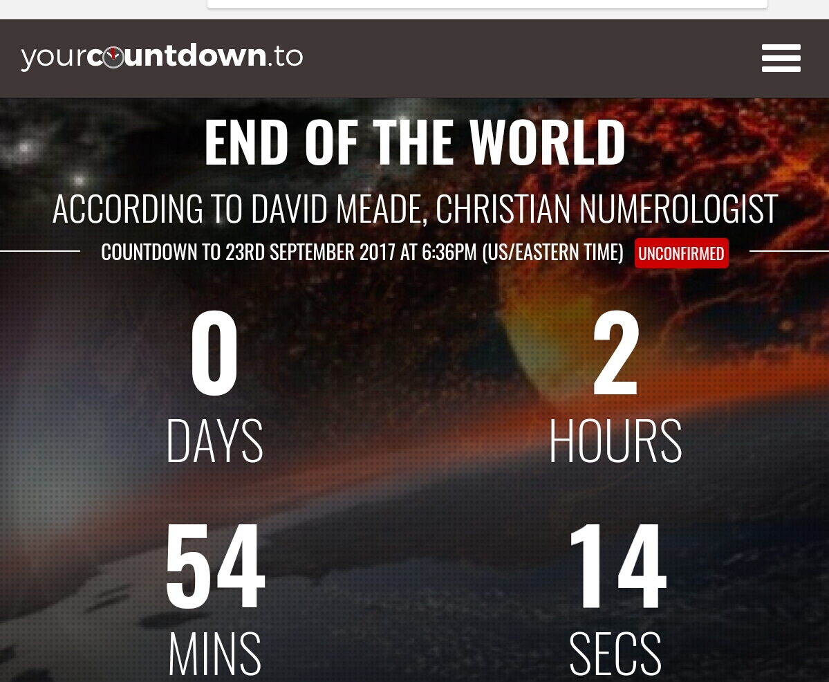 Until the end of the world... - My, End, Apocalypse, , End of the world, Countdown