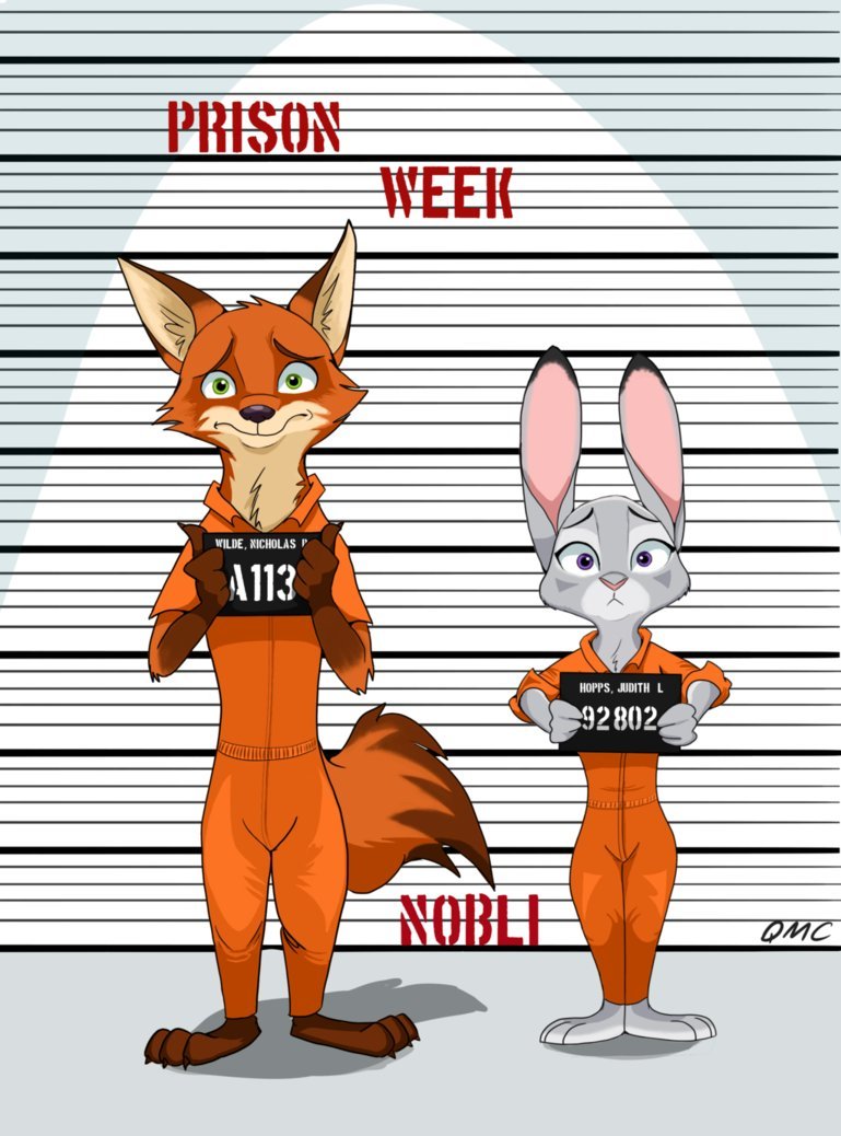 week in jail - , Nick wilde, Judy hopps, Zootopia