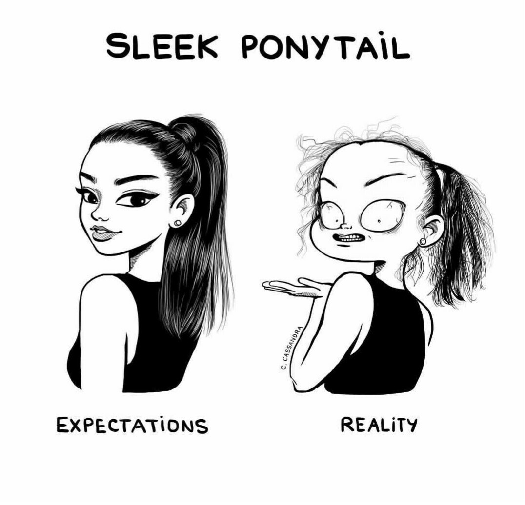 Expectations and reality - Humor, Picture with text, Drawing, Comics