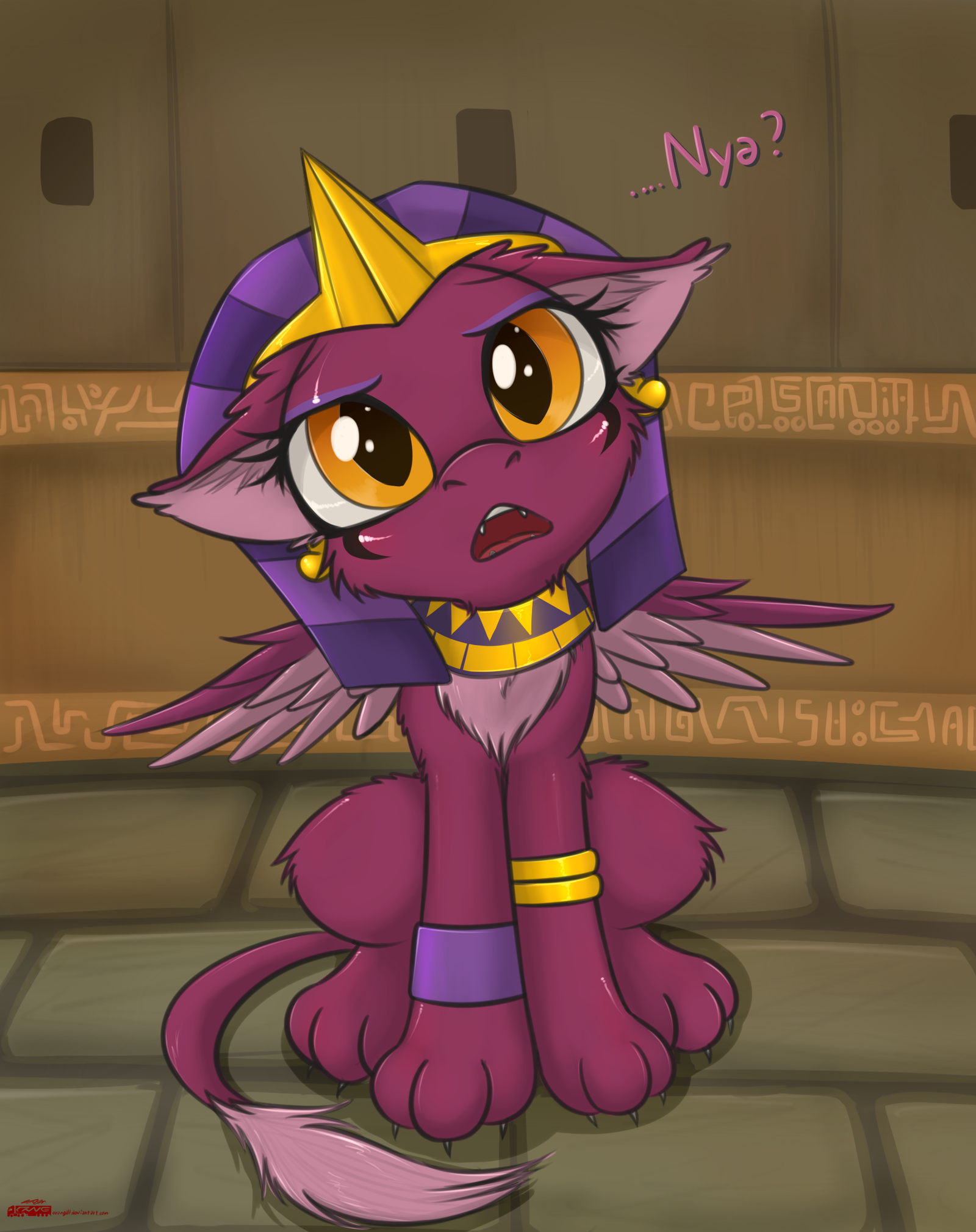 Behaving like a cat... - My Little Pony, PonyArt, Sphinx, MLP Season 7