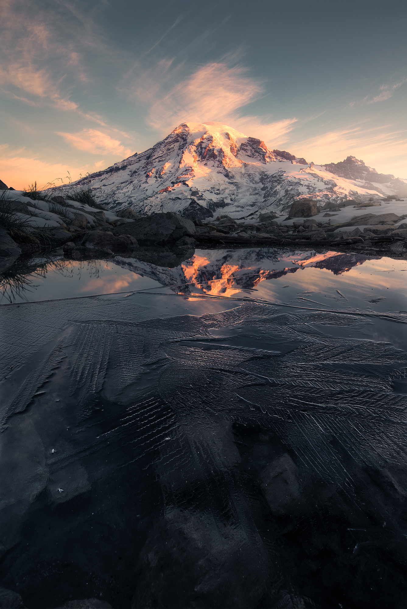 Mount Rainier National Park - Reddit, The photo, Sunrise, The sun, Snow