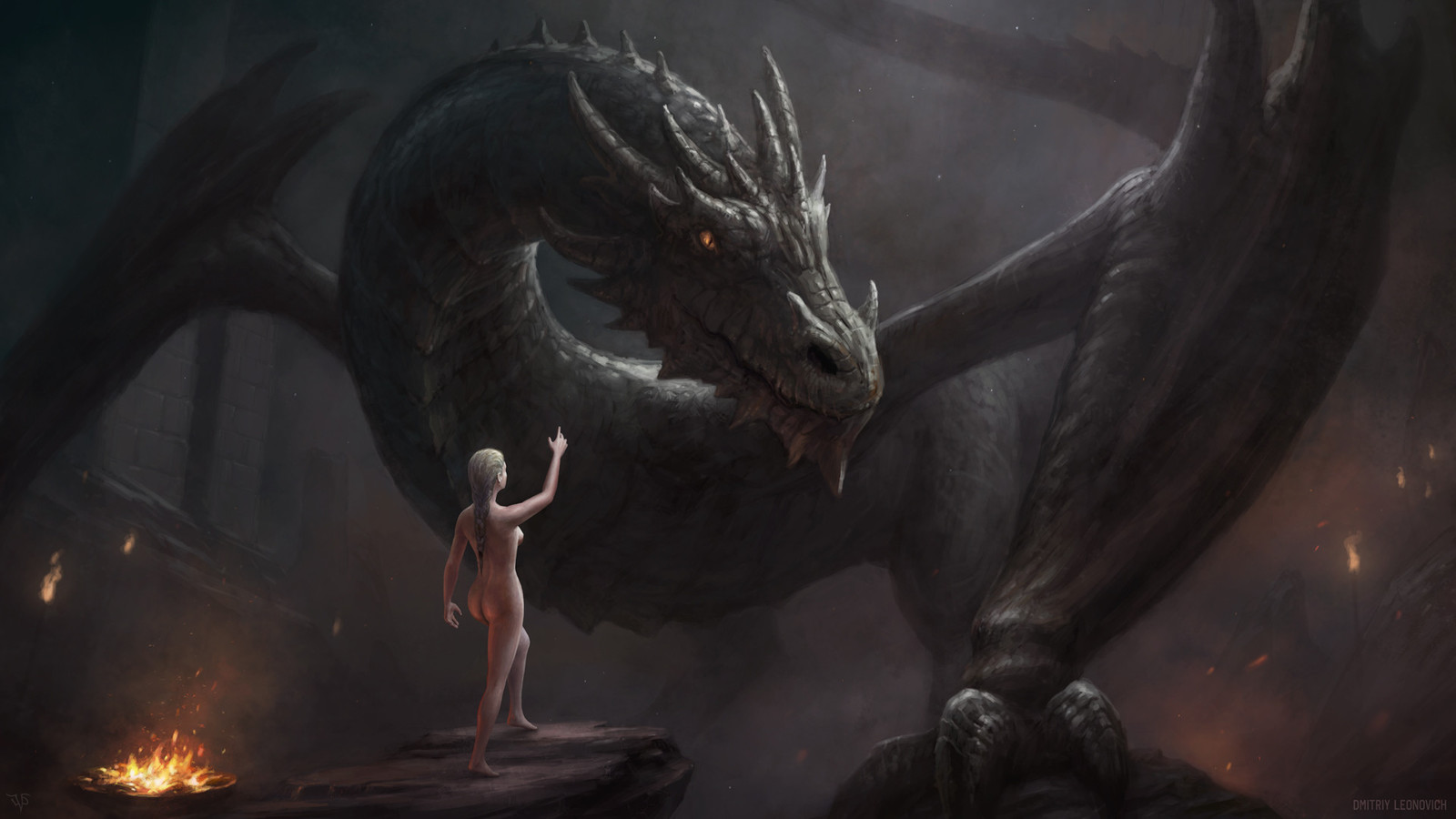 Just Game of Thrones Art - NSFW, Game of Thrones, Computer graphics, The Dragon, Winterfell, Valyria, Girls, Longpost