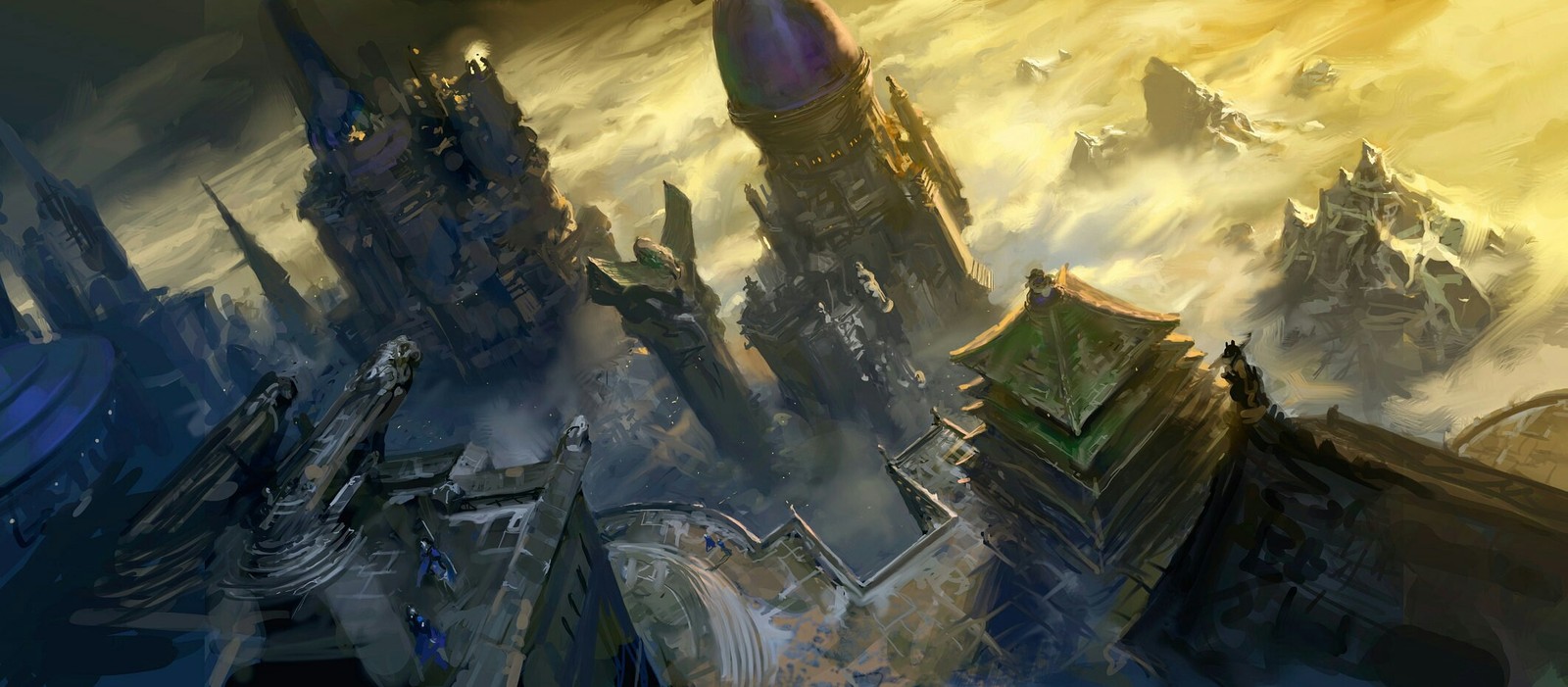 Cities of the Age of Sigmar - Warhammer, Warhammer: age of sigmar, Art, Town, Longpost