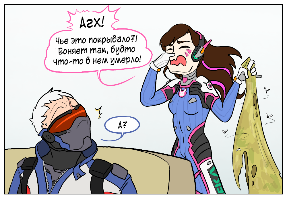 Крысавчик и ванная комната - Overwatch, Dva, Soldier 76, Tracer, Junkrat, Mei, Roadhog, Комиксы, Длиннопост