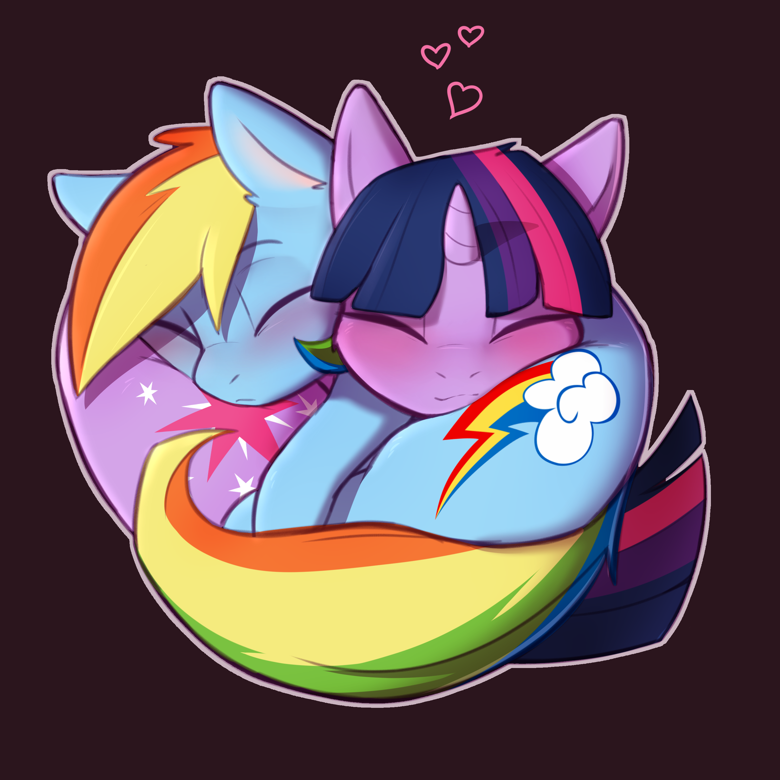 Twidash Snug by CaptainPudgeMuffin - My little pony, Twilight sparkle, Rainbow dash, MLP Lesbian, CaptainPudgeMuffin