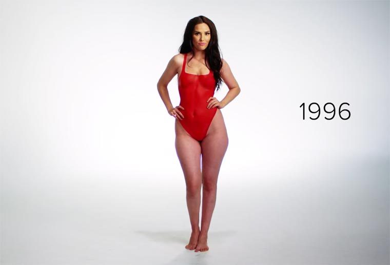 Swimsuit evolution. - Swimsuit, Bodypainting, Evolution, Boobs, , Longpost