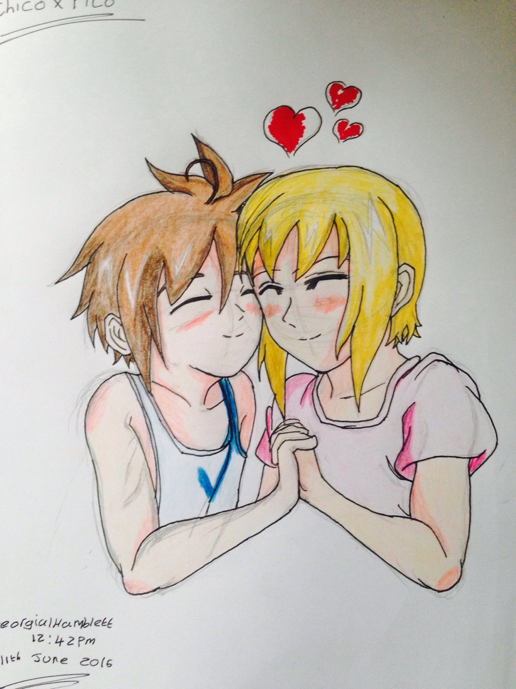 Posons, girls and everyone else, I brought Pico to you - Boku no Pico, Ladder, Its a trap!, Pico, , Coco, Art, Anime, Longpost