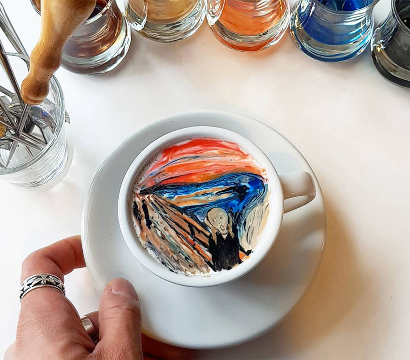 Lee Kang-bin: coffee artist recreates famous paintings in cups - , Barista, van Gogh, Painting, China, Coffee, Amazing, Longpost